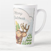 レトロなビンテージクリスマスサンタディア カフェラテマグ (右)