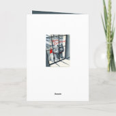 レトロなビンテージクリスマススコットランド犬の追加気持ち シーズンカード (裏面)