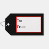 レトロなビンテージクリスマスボーイ ギフトタグ (裏面横)