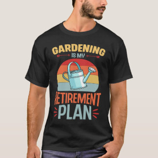 レトロなビンテージスタイル 私のセカンドライフはガーデニング Tシャツ