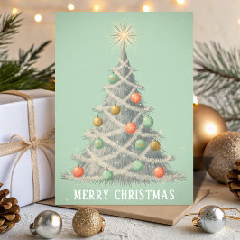 レトロなビンテージタッセルツリーの輝き クリスマス