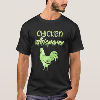 レトロなビンテージ調のダサ可愛いニワトリささやき人 Tシャツ