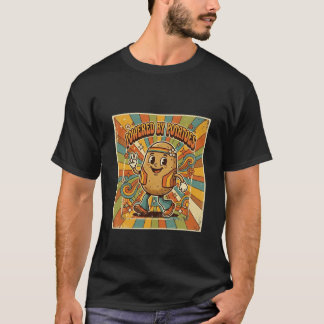 レトロなビンテージ・ポテトTシャツ: ポテトにパワーをもらって Tシャツ