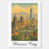 レトロなビンテージ メキシコシティ CDMX 旅行 マグネット (正面)