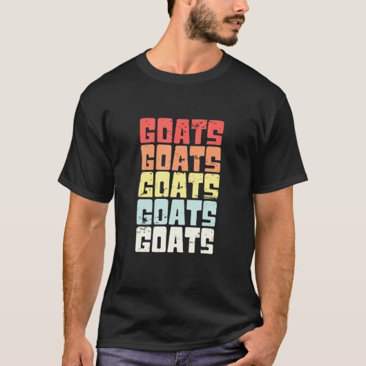 レトロなビンテージ ヤギ デザイン ヤギ 動物 Tシャツ (正面)