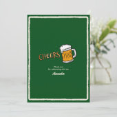 レトロなビールの節目の誕生日 サンキューカード (スタンド正面)