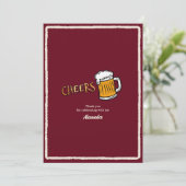 レトロなビールの節目の誕生日 サンキューカード (スタンド正面)