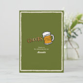 レトロなビールの里程標の誕生日 サンキューカード (スタンド正面)