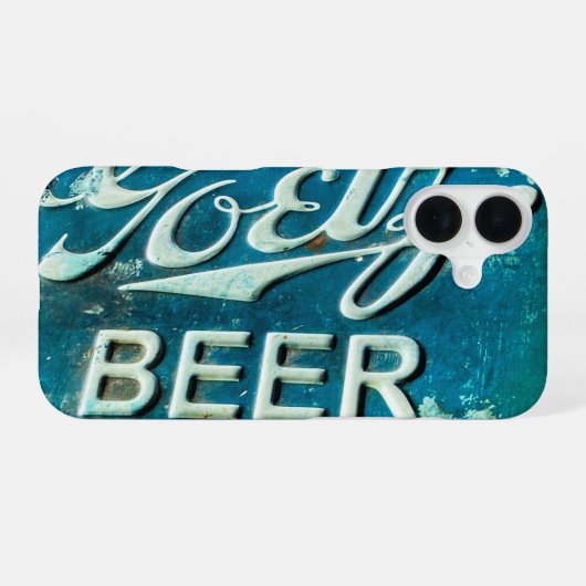 レトロなビール瓶のキャップ iPhone 16ケース (裏面横)