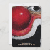 レトロなピエロパーティーの招待状 招待状 (裏面)