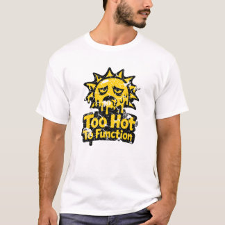 レトロなピクセル太陽のビンテージ風デザインで夏の暑さを表現 Tシャツ