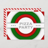 レトロなピザパーティー インビテーションポストカード (正面/裏面)