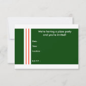 レトロなピザパーティー 招待状 (裏面)
