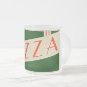 レトロなピザ フロストグラスマグカップ (正面右)