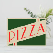 レトロなピザ 招待状 (スタンド正面)