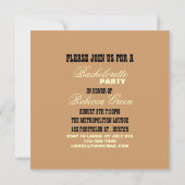 レトロなピンアップガールロカビリーバチェロレッテ 招待状 (裏面)