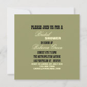 レトロなピンアップガール ロカビリー バチェロレッテパーティー 招待状 (裏面)