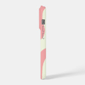 レトロなピンクとノスタルジックな猫フレーム iPhoneケース (左側面)