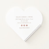 レトロなピンクとブラウンのハートストライプ bakery ノートブック (裏面)