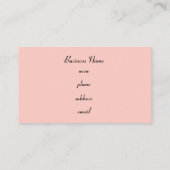 レトロなピンクとブラックの名刺 名刺 (裏面)