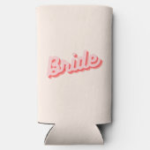 レトロなピンクと赤の花嫁用缶クーラー スリム缶クーラー (裏面)