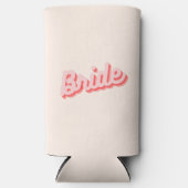 レトロなピンクと赤の花嫁用缶クーラー スリム缶クーラー (正面)