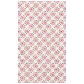 レトロなピンクのバラのガーデンコテージの花模様 テーブルクロス (正面)