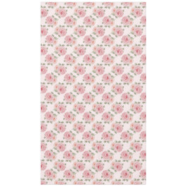 レトロなピンクのバラのガーデンコテージの花模様 テーブルクロス