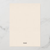 レトロなピンクの卒業おめでとう 箔招待状 (裏面)