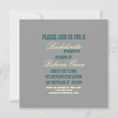 レトロなピン留め娘セーラーバチェロレッテ 招待状 (裏面)