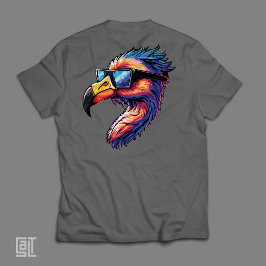 レトロなフラミンゴのサングラス クラシックチルビブス Tシャツ