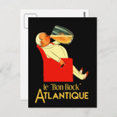 レトロなフランスのビール広告 Le Bon Bock(新) ポストカード (正面/裏面)