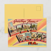 レトロなフロリダ州レイクワース ポストカード (正面/裏面)