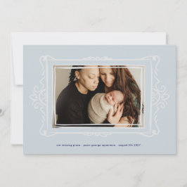 レトロなブモダンルーズの写真フレーム採用 案内状