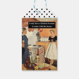 レトロなブライダルシャワーのためのキッチンカクテル　おもしろい ギフトタグ
