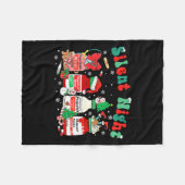 レトロなプロフォル サイレントナイト 面白いクリスマス ナース 女性 フリースブランケット (正面(横))