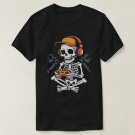 レトロなヘッドセットゲーマースケルトン Tシャツ