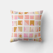 レトロなベビーデコレーション幾何学ピンクパステルキュート クッション (裏面)