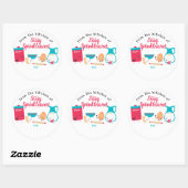 レトロなベーキングのパーソナライズされた素材を ラウンドシール (シート)