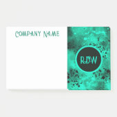 レトロなペイントスプラッター効果 グリーン & ブラック ポストイット (正面)