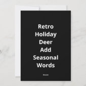 レトロなホリデーの鹿の雰囲気 シーズンカード (裏面)