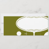 レトロなホリデーオーナメントの写真とパーティーカード シーズンカード (裏面)