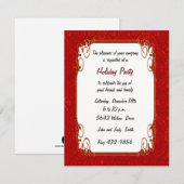 レトロなホリデーシーズンの招待状 招待状 (正面/裏面)