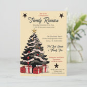 レトロなホリデー ファミリー リユニオン インビテーション (スタンド正面)