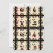 レトロなホリデー ファミリー リユニオン インビテーション (裏面)