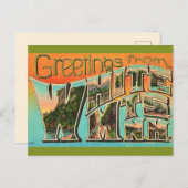 レトロなホワイトマウンテンズへの挨拶 ポストカード (正面/裏面)