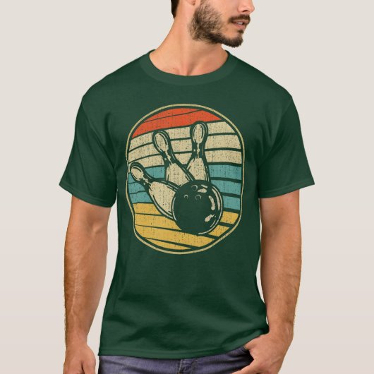 レトロなボウリングのデザインがおしゃれ 60年代 70年代 ヴィンテージ Tシャツ (正面)