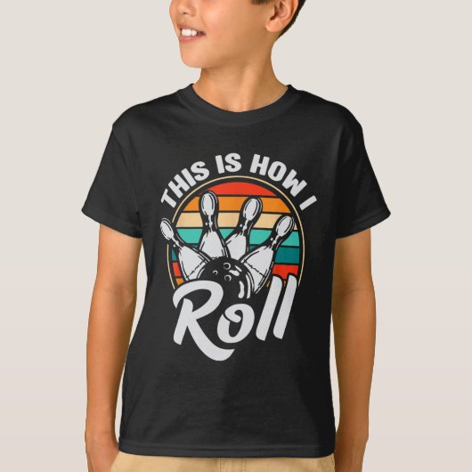 レトロなボウリング 60年代 70年代 ボウラーの流儀 Tシャツ (正面)