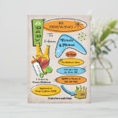 レトロなボトルとビールのベイビーシャワーの招待状 招待状 (スタンド正面)