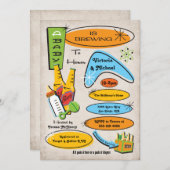 レトロなボトルとビールのベイビーシャワーの招待状 招待状 (正面/裏面)